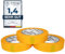 HASKYY Goldband Malerkrepp Kreppband 3x Malerband 25mm x 50m Profi Abdeckband Malertape Klebeband Washi Tape Gold Papiertape Selbstklebend
