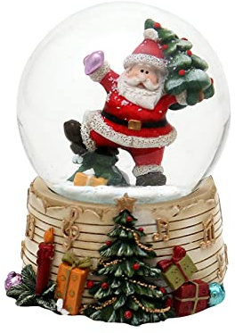 Schneekugel, 2-Fach Sortiert, 1 Stück fröhlicher Santa SIGRO