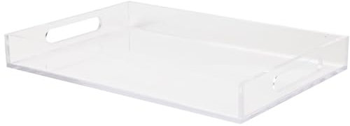 Martha Stewart Brody Briefablage aus Acryl, Brief-Organizer, Schreibtischablage, Aktenordner, Ablage für Zeitschriften, Ordner, Notizbücher, Schreibtischzubehör, 32,4 x 22,2 cm, transparent