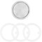 Sivaphe Espresso Maker Replacement Parts for Stainless Steel Moka Pot, Includes 1 Filter and 3 Silicone Gasket Seals (4 Cups)