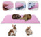 NEO SOLVO Fleece Spielplatzmatte für Meerschweinchen und Kaninchen - Alles in einem: eine Decke, EIN riesiger Tunnel, EIN Haus, EIN Kissen und EIN Bett - 35 cm x 70 cm - Rosa