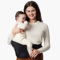 Momcozy Hüftsitz-Babytrage - Originaler 3D-Bauchschutz & EVA-Massageplatte, mit verschiedenen Taschen für Neugeborene und Kleinkinder bis 20 kg(Schwarz, Groß)