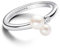 PANDORA Timeless Duo Behandelte Süßwasserzuchtperlen Ring aus Sterling Silber mit Zirkonia, Größe: 52, 193156C01-52