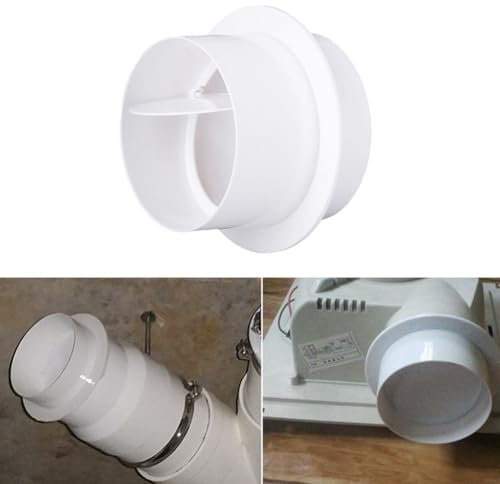 HEBEOT 80mm-200mm Backdraught Shutter Flap Non-Return Valve Damper Flap For Ventilation Ventilation For Bathroom Kitchen Valve(100mm)