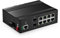 Binardat Switch a 10 porte Gigabit L2+ gestito PoE Industrial DIN-Rail Switch, 8 porte Gigabit PoE, 2 Gigabit SFP, IEEE802.3AF/at, Vlan|Route|Ring|ACL|Qos Web/Console gestito