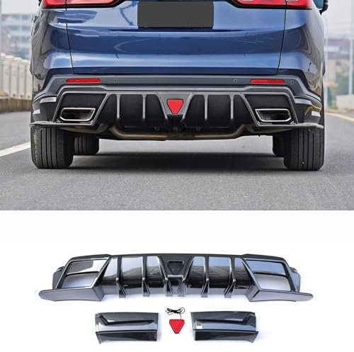 THOMIX Auto Heckstoßstange Diffusor für Honda CRV 2023,Spoilerlippe Heckdiffusor,Auto Heckspoiler Heckstoßstange Lippe Hecklippe des Fahrzeugs Auto Zubehör,B Carbon Fiber