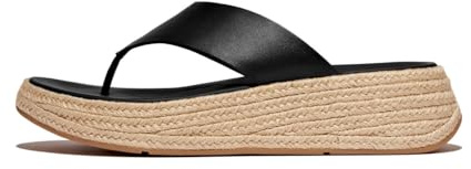 Fitflop Damen F-Mode Espadrille Leather Flatform T/Post Sandale