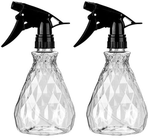 Vwoqiy 2 Pcs Empty Spray Bottles, 500ml Water Spray Bottles with Adjustable Spray Head, Refillable Trigger Sprayer Bottles, Atomizer Plant Mister Sprayer Bottles for Plants (Clear)