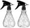 Vwoqiy 2 Pcs Empty Spray Bottles, 500ml Water Spray Bottles with Adjustable Spray Head, Refillable Trigger Sprayer Bottles, Atomizer Plant Mister Sprayer Bottles for Plants (Clear)
