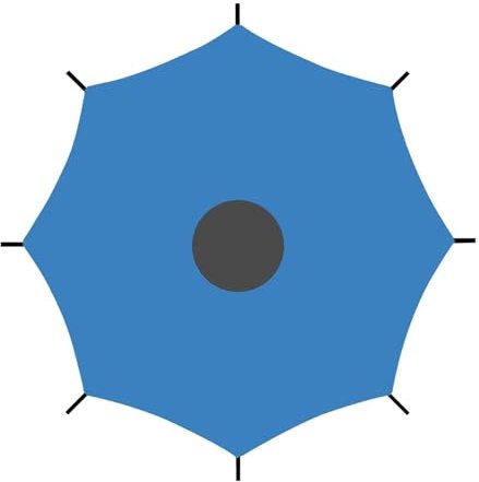 Trampolin Überdachung Abdeckung, Trampolin Sonnenschutz Sonnensegel Rund, Oxford-Stoff Trampolin Abdeckplane Wetterschutzplane Schattenabdeckung Regenabdeckung, Trampolin Abdeckung 8 Stangen 427 cm