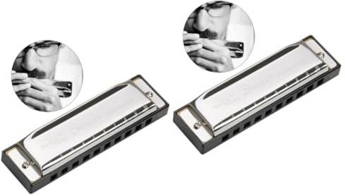 Abaodam 2 Stück 10 Blues Mundharmonika C Mundharmonika Blues Harp Mundharmonika Blues
