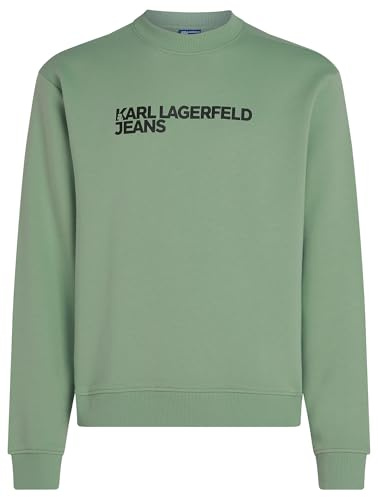 Karl Lagerfeld Jeans Herren Regular Essential Logo Sweatshirt Granitgrün XL