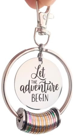 Custom Keychain for Travelers - World Travel Token with Country Tags & Clip