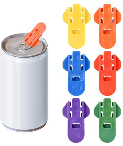 Abrelatas Manual 6 Piezas, Abrelatas Profesional, Cierralatas De Bebidas, Abrelatas De Bebidas, Abrelatas, Para Ayudas Para Bebidas De Cola, Soda, Cerveza (Rojo, Naranja, Amarillo, Azul, Verde, PúRpur