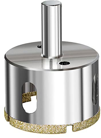 Broca de diamante de 70 mm, ideal para azulejos de vidrio, mármol y granito, una sola pieza