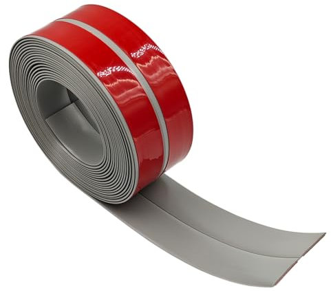 ZZLQIAN Plinthe Souple autocollante,Moulure de finition,15m 20x20 mm,Ruban d'étanchéité PVC, Flexible Etanche Décoratif pour Baignoire, Salle de Bain, Cuisine, Anti-moisissure,Calfeutrage,Gris