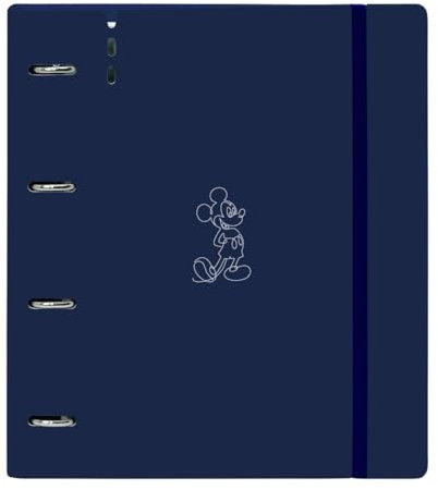 Safta MICKEY MOUSE GOOD DAY Ringbuch mit 4 Ringen von 35 mm, mit Nachfüllung, mit 100 A4-Blättern, ideal für Kinder verschiedener Altersgruppen, bequem und vielseitig, Qualität und
