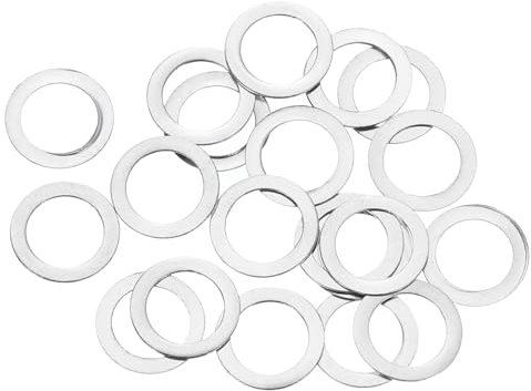 QUARKZMAN 20 Stück M4 Unterlegscheiben, 4x6x0,1mm 304 Edelstahl Flache Beilagscheiben für Schraube, Bolzen, Automobil, Industriemaschinen