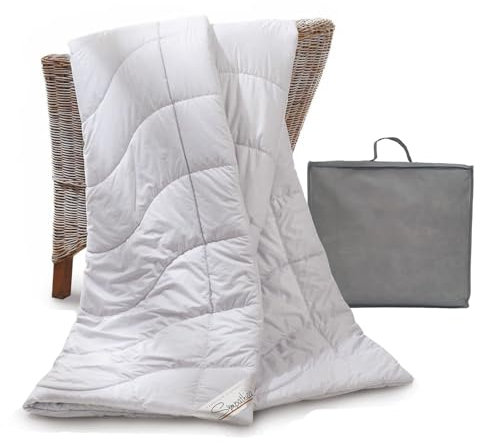 Sympathica Kamelhaar Bettdecke | 100% Kamelhaar | Kamelhaardecke Duo warm | Ganzjahresdecke | Winterdecke | 135x200 cm | 30° Wäsche | Oeko-TEX-Zertifiziert | Made in Germany