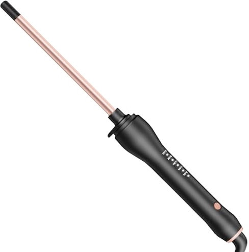 HCAH Curling Wand, Super Skinny Rectangular Ceramic Barrel for Tight Long Lasting Chopstick Curls for Long & Short Hair, 5 Heat Setting 140-220°C for All Hair Types