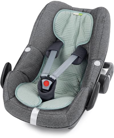 Liebes von priebes Sitzauflage Lola für Babyschalen Gruppe 0 mit Easy-out Gurtsystem | kühlt durch Luftzirkulation | Alternative zum Sommerbezug |atmungsaktiv&waschbar