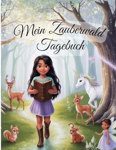 Tagebuch: Mein Zauberwald für Kinder ab 6 Jahren: Ein magisches Tagebuch mit Schreibanlässen für Kinder, um Gedanken, Träume und Abenteuer festzuhalten