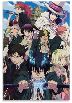 Blue Exorcist Anime1 Ästhetisches Wandkunst-Poster für Wohnzimmer, Schlafzimmer, dekorativer Maldruck, 30 x 45 cm, ungerahmt, 2