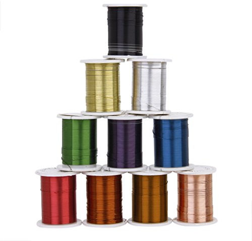 Mcclellanty 10 rotoli di corda fili per rame 0,3 mm fai da te fabbricazione di colore misto