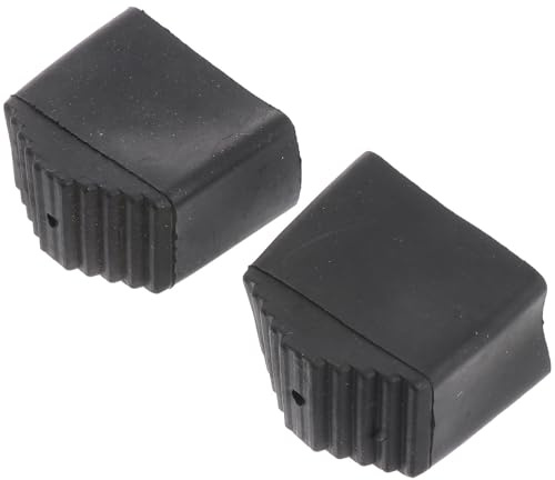 Gummispitze für Leiterbein Schwarz 2 Stück rutschfest | Klappleitern, Innemaß 2x4cm, Leicht zu Montieren, Verschleißfestes Gummi