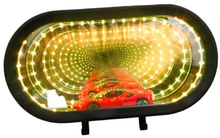 Sharplace Porte-clés de voiture mural, porte-clés de garage décoratif et créatif avec miroir et LED pour la maison ou le couloir, pour les passionnés de