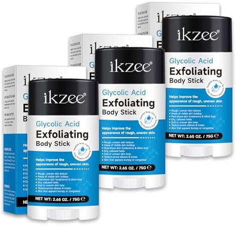 P-Beauty 3x Glycolsäure Peeling Stick 75g - Körperpeeling mit AHA BHA - Fruchtsäurepeeling gegen Raue stellen, eingewachsene Haare & Erdbeerhaut, Erdbeerbeine - Exfoliating Body Stick für glatte Haut