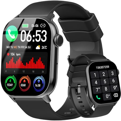 Jugeman Smartwatch Uomo,1,43 HD Orologio Smartwatch Uomo con Chiamata Bluetooth,Militari Smart Watch Tracker 160+ Modalità Sportive,blu