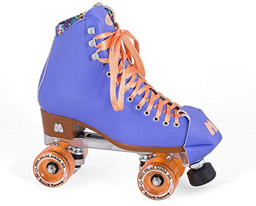 Moxi Skates - Strandhäschen - Modische Damen Rollschuhe | Immergrün Sonnenuntergang | Größe 6