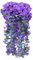 Lazzboy Hängende Silk Orchidee blüht künstliche Violette Blumen-Wand-Glyzinien-Korb-hängende Garland Vine Flowers-Fälschung(A)