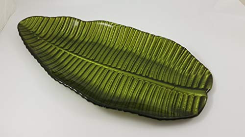 1a PartyLite - Pillar-Kerzenschale Bananenblatt - P90277