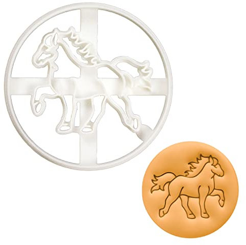 BAKERLOGY Tolting Icelandic Horse Cookie Cutter - Detailed Biscuit Cutter Design for Baking and Crafts, Ideal on Fondant, Dough, Clay