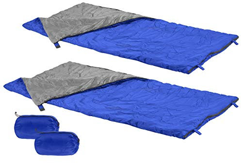 PEARL Trekkingschlafsack: 2er-Set Decken-Schlafsäcke, 200 g/m² Hohlfaser-Füllung, 190 x 75 cm (Rucksack-Schlafsack, Superleichter Sommerschlafsack)