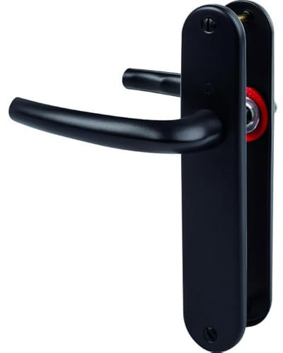 HOPPE AG Ensemble sur Plaque San Diego HOPPE 1191/347 Noir Mat 165 mm-Bec de cane-11719941