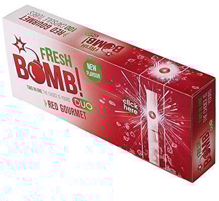 Fresh Bomb Red Gourmet Click Hülsen mit Aromakapsel 5 Boxen (500 Hülsen)