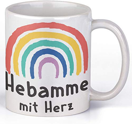 Hebamme mit Herz Tasse Geschenk Geschenke mit Spruch Kaffeetasse Hebamme Dankeschön