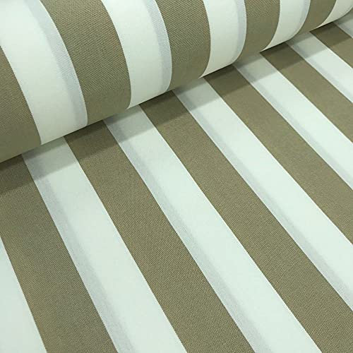Kt KILOtela - Tela por Metro Acrílica para Toldo UV, Resistente Desgaste, Antimanchas con Teflón, 215 gr/m², Exterior, Beige, Largo a elección de 50 en 50 cm, 320 cm Ancho, 80% Acrílico 20% Poliéster