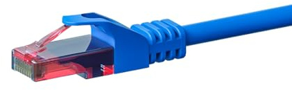 Danicom CAT6 Netzwerkkabel - U/UTP - 0.50 m - Blau - 100% Kupfer | POE, Ethernet, LAN, Patchkabel, Datenkabel, RJ45 - für Serverschränke, Switches, Router, Modems!
