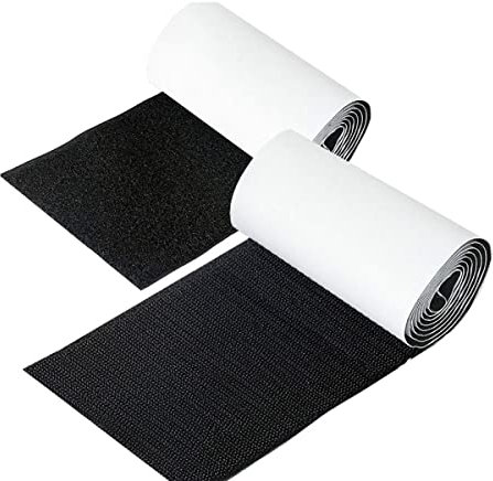 Klettband - Rolle 1 Meter - 10 cm breit - schwarz