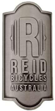 Gepinke Vintage Bike Label Fahrrad Metall Label Zubehör Wasserdicht BMX Dekorativer Aufkleber (Reid Fahrräder)