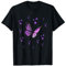 Lila Schmetterling mit Sternen T-Shirt