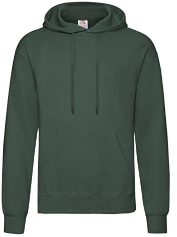 Fruit of the Loom Men's Classic Hooded Sweatshirt, Bottle Green, XX-Large