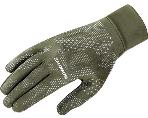 Salomon Cross Warm Guantes Unisexo Trail Running Senderismo MTB,Unisexo, Practicidad, Calidez y transpirabilidad, Diseño general inteligente, Verde, XS