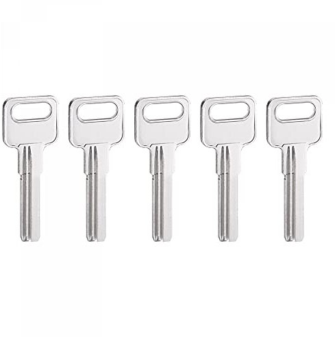 sourcing map Key Blanks, 29mm Length 2 Slot Brass New Uncut Replacement Tool 5 Pcs