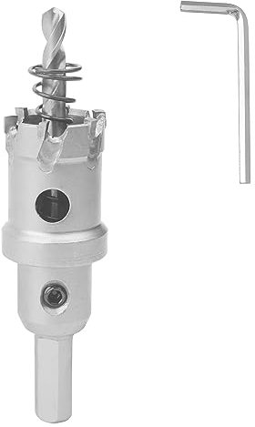 Lochsäge Hartmetall-Bohrer TCT-Bohrer-Lochsägen-Set Bi-Metall Lochsäge Hohl-Bohrkrone für Edelstahl Eisen Legierung Holz Kunststoff Dicke Stahlplatte Aluminiumlegierung mit Sechskantschlüssel(25MM)