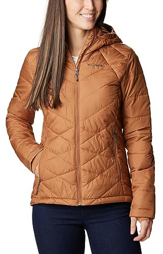 Columbia Women's Heavenly Hooded Puffer Jacket, Camel Brown, L